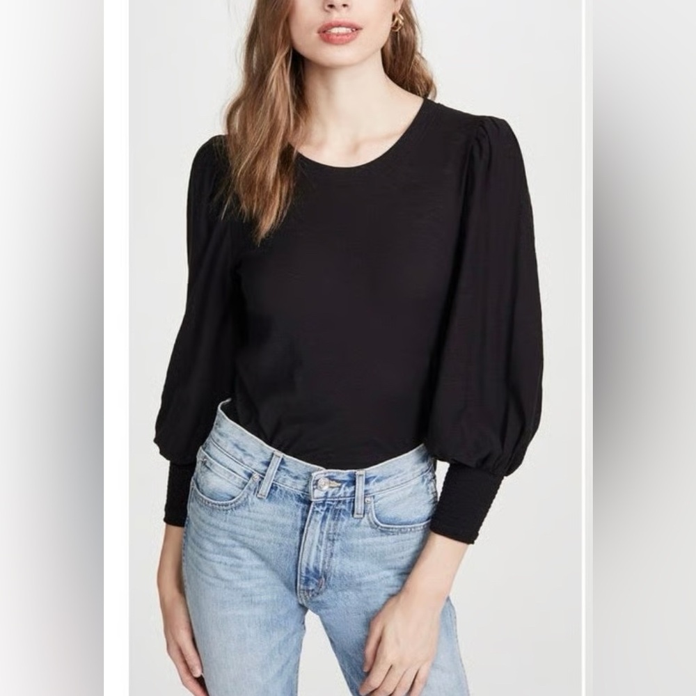 Nation LTD Black Puff sleeve‎ Small